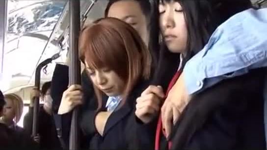 Schoolgirl bus japanese chikan 2